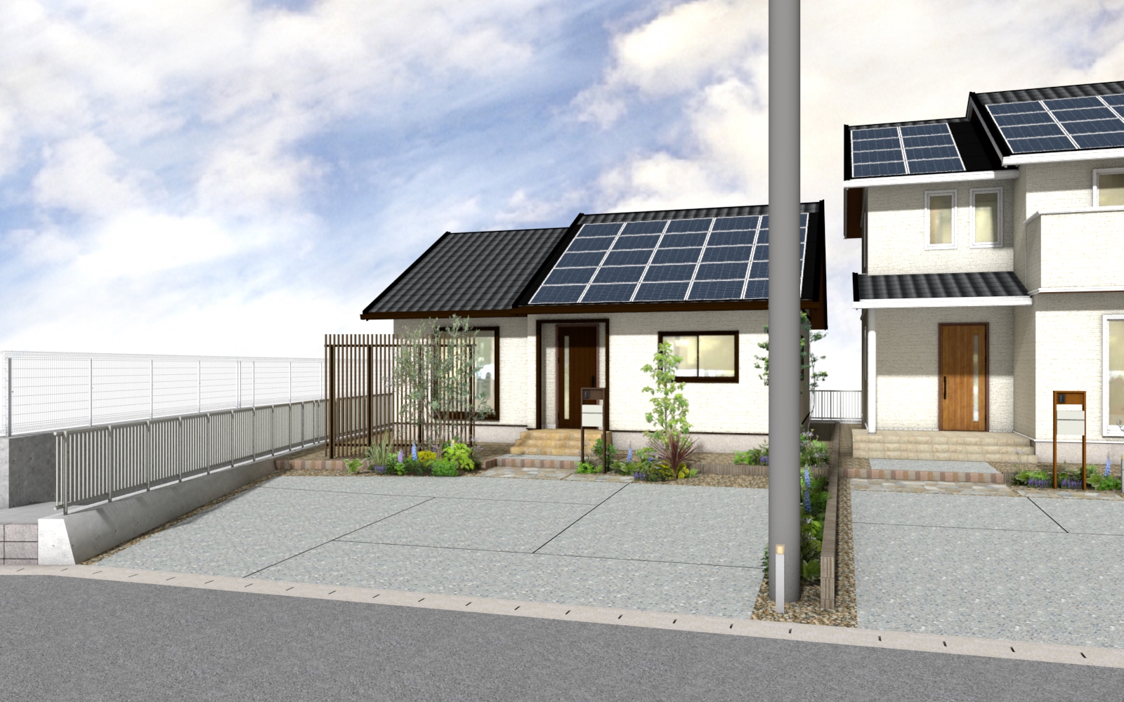 「フェミニンな優雅さと機能性が融合する、心地よい平屋の住まい」 CGパースは設計図をもとに作成したイメージです。