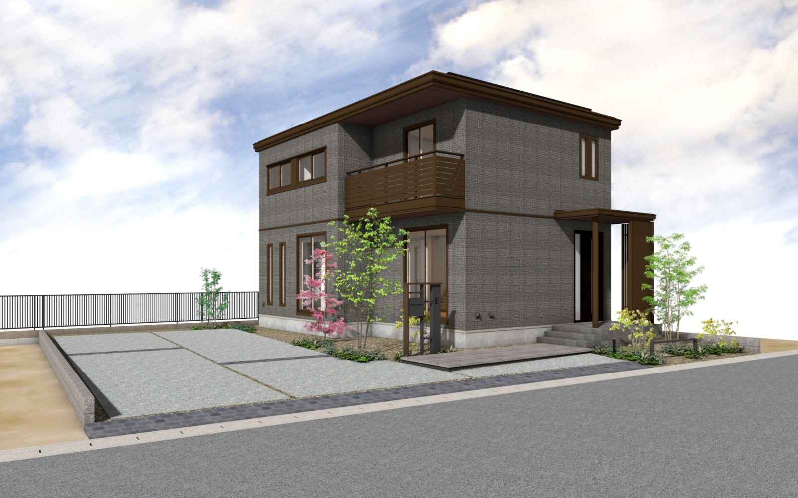 「オーセンティックモダンの美しさと機能性が融合する、上質な住まい」CGパースは図面をもとに制作した。