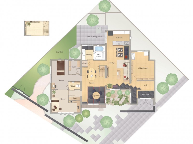 間取り図（1Ｆ+小屋裏）