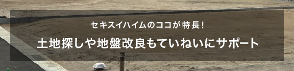 セキスイハイムのココが特長！土地探しや地盤改良もていねいにサポート