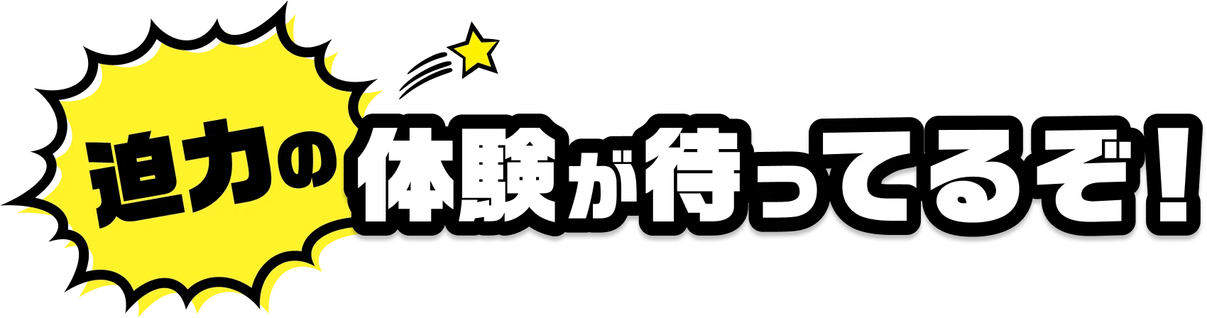 迫力の体験が待ってるぞ！