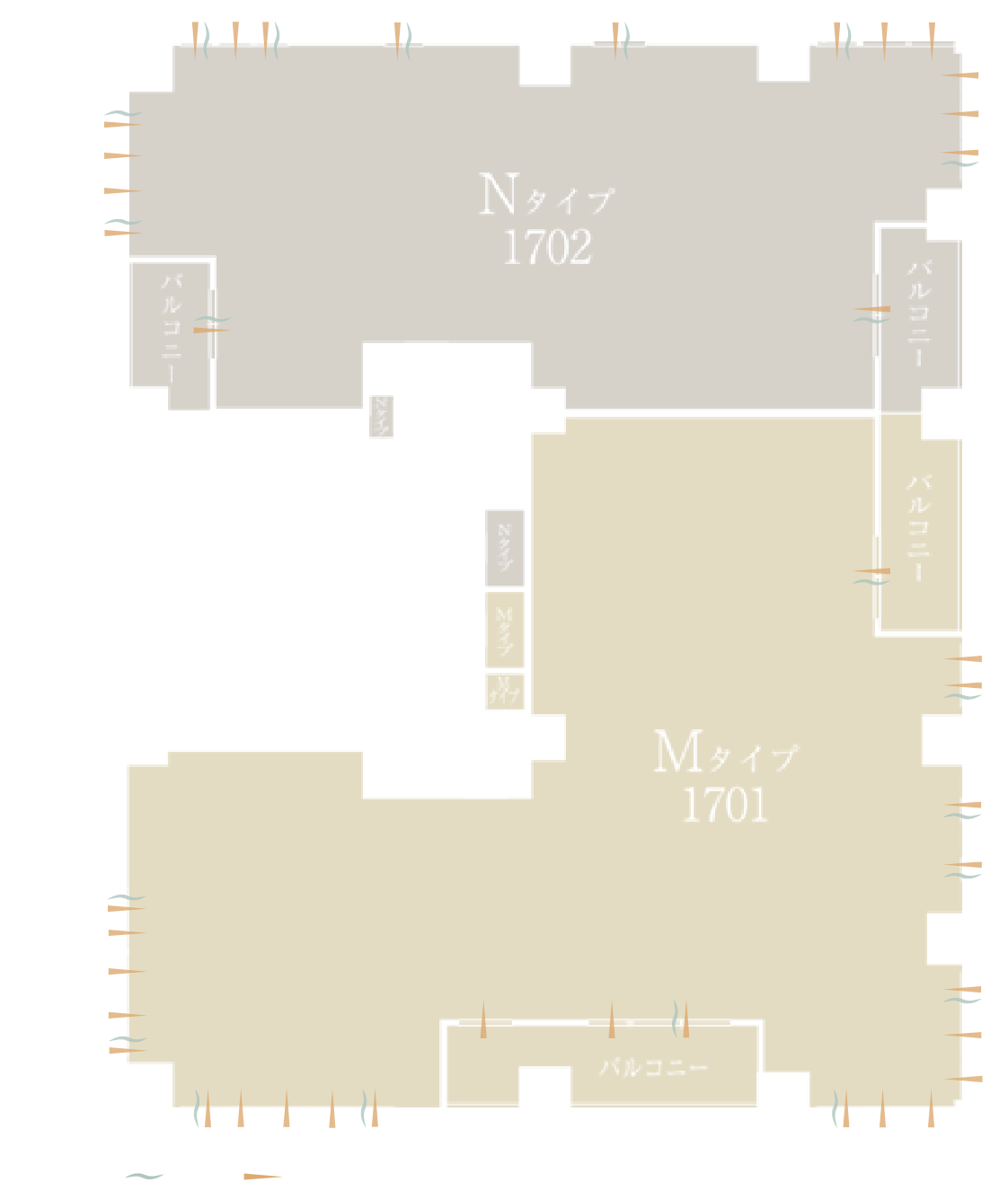 最上階敷地配置図